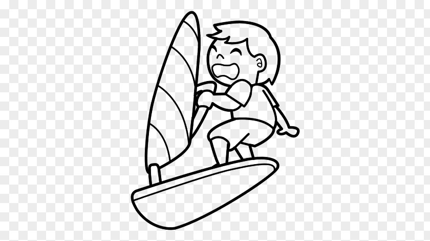 Surfing Windsurfing Coloring Book Sailing PNG