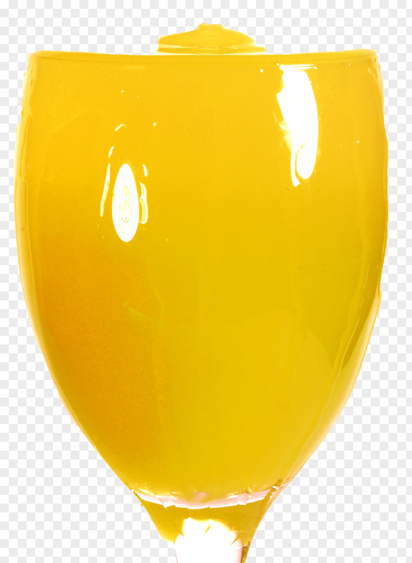 Beautiful Exquisite Yellow Drinking Glass Goblet Juice Orange Drink Grape PNG