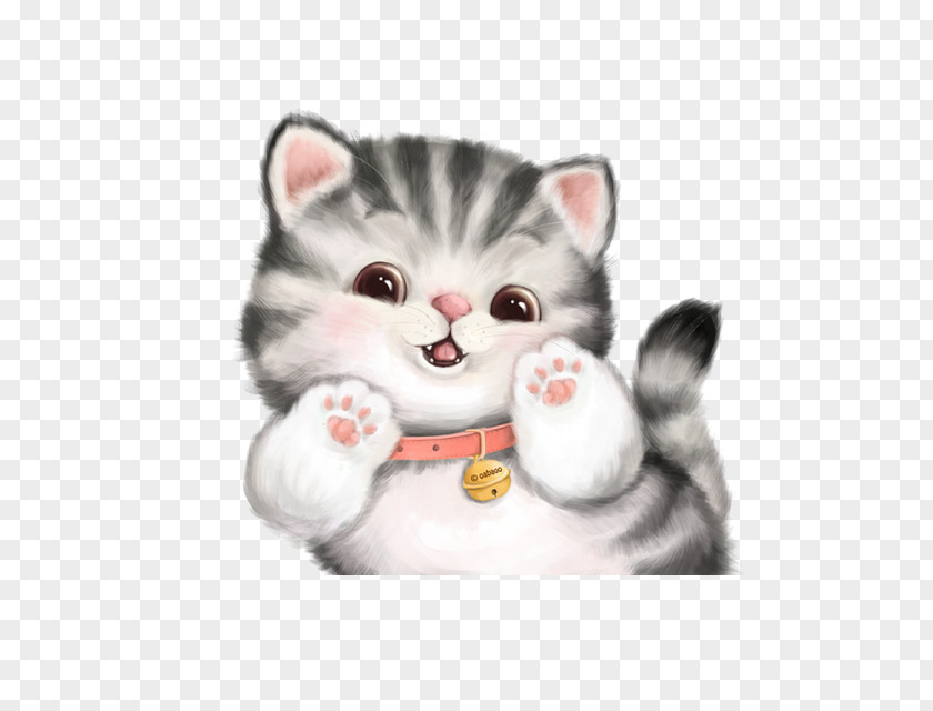 Hand Painted Cute Cat PNG painted cute cat clipart PNG