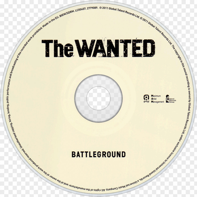 Battlegrounds Compact Disc The Wanted Glad You Came Label Sticker PNG