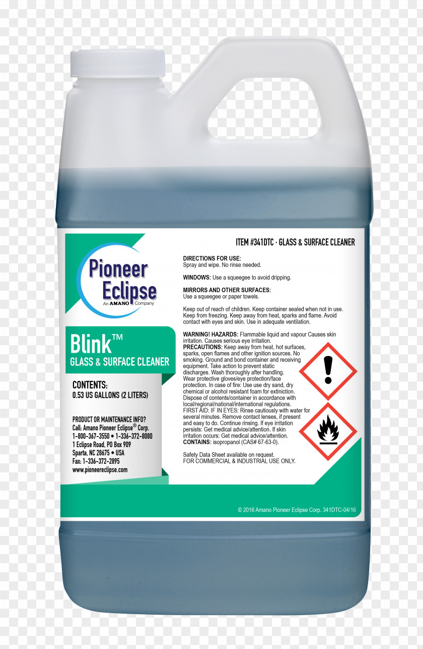 Blink Amano Pioneer Eclipse Corporation Glass Cleaner Solvent In Chemical Reactions Liquid PNG