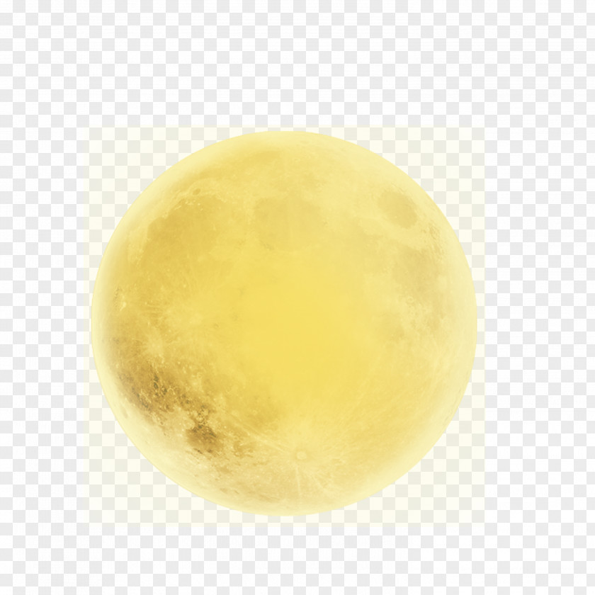 Moon Yellow Circle PNG
