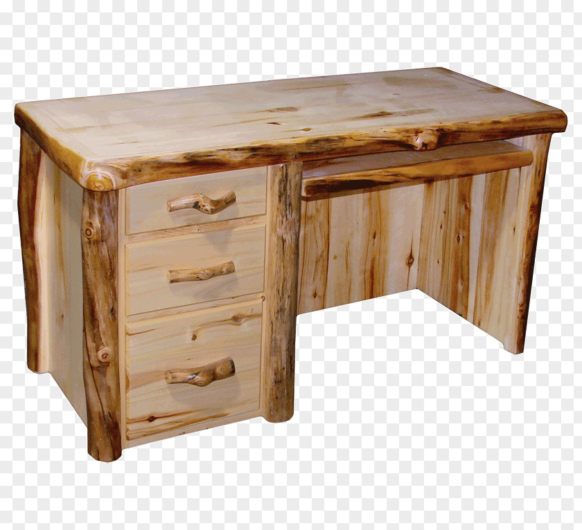 Angle Drawer Wood Stain Desk PNG