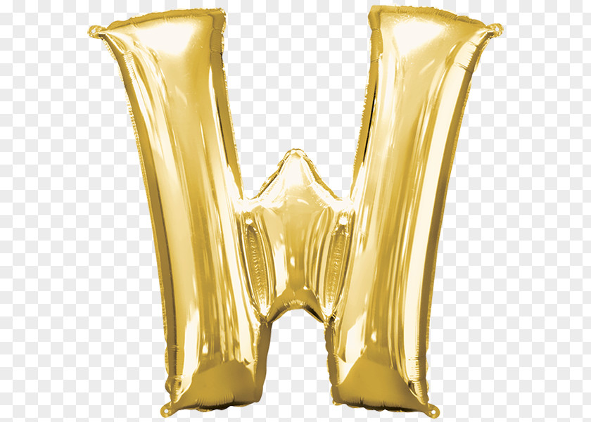 Balloon Mylar Gas Gold Letter PNG