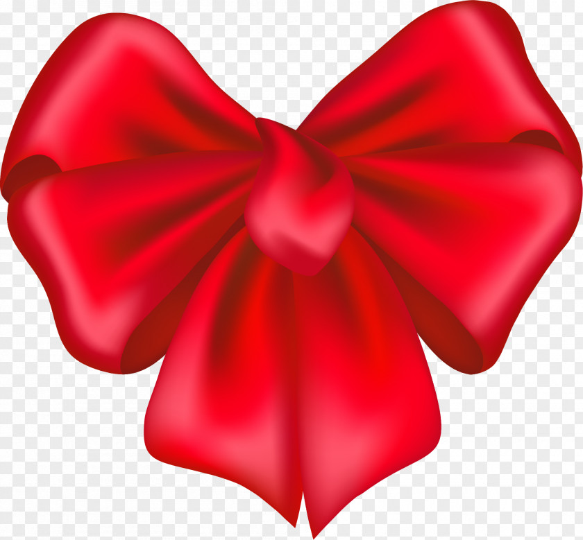 Hand Painted Red Ribbon Bow PNG