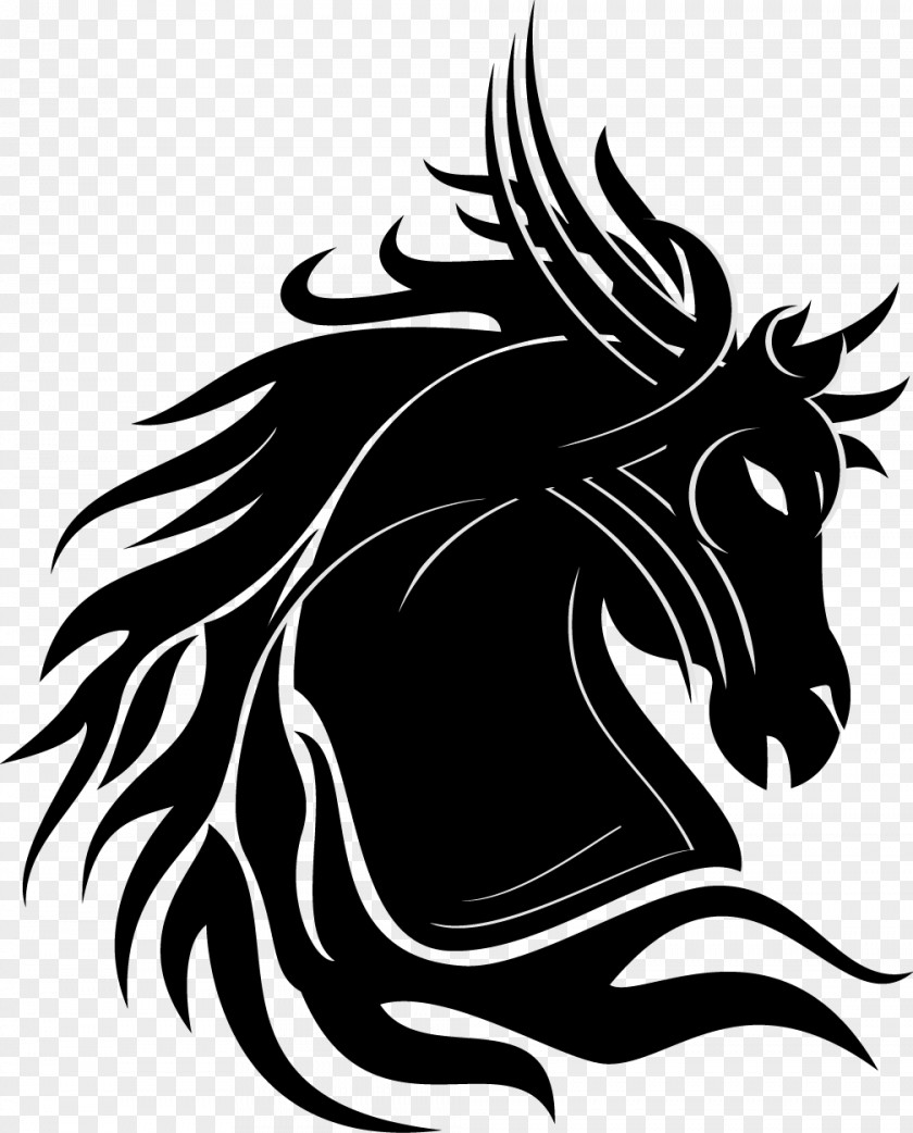 Horse Riding Mustang Stallion Black Clip Art PNG