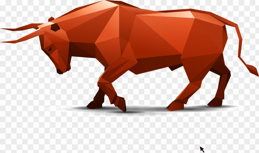 Irregular Graphics Bull Animal Origami Polygonal Modeling PNG