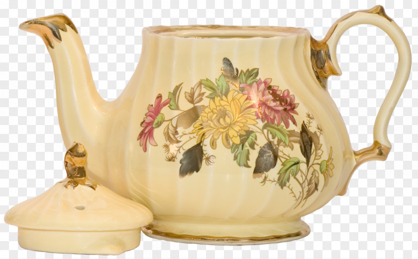 Small Chrysanthemum Teapot Ceramic Kettle Coffee PNG