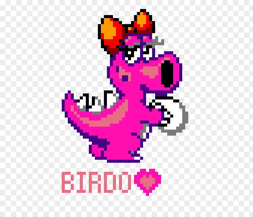 Yoshi Birdo Pixel Art PNG