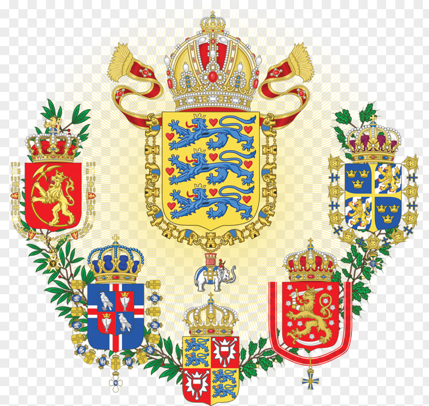 Crown Decoration Scandinavia North Sea Empire Crest Coat Of Arms Denmark PNG