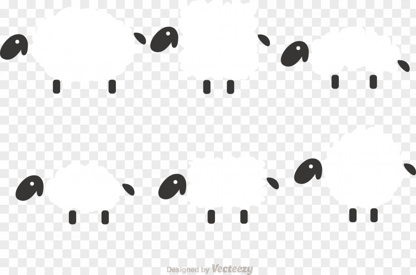 Cute Sheep Designer Pattern PNG
