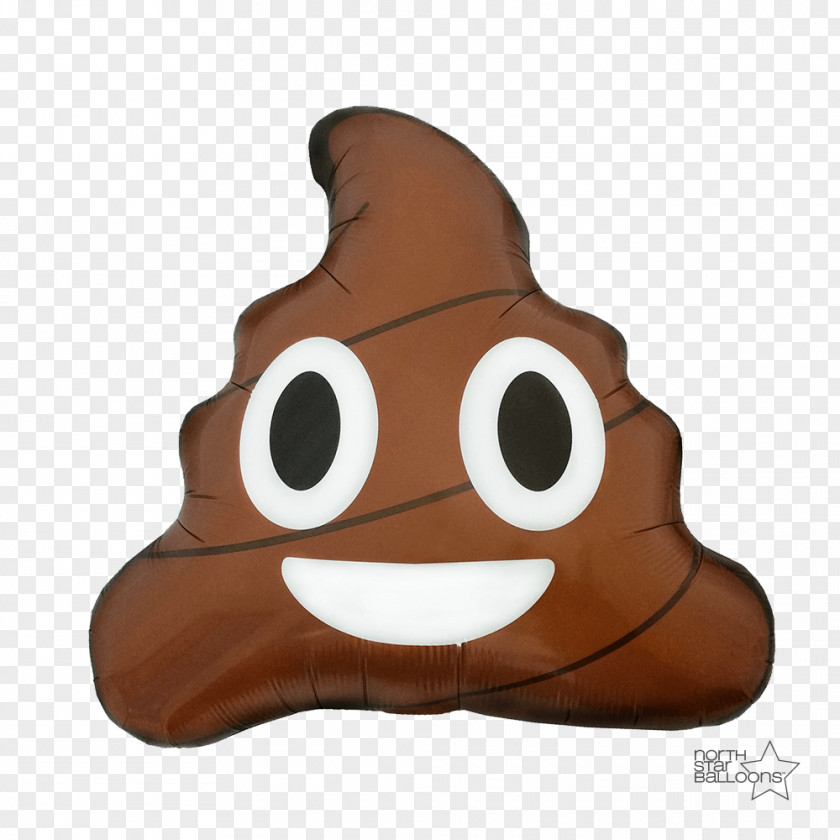 Emoji Pile Of Poo Smile Mylar Balloon PNG