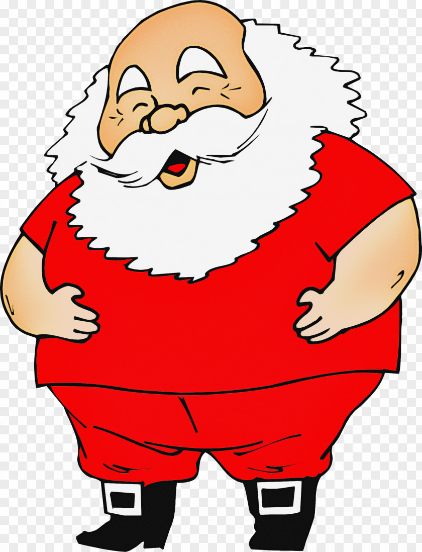 Thumb Beard Santa Claus Cartoon PNG