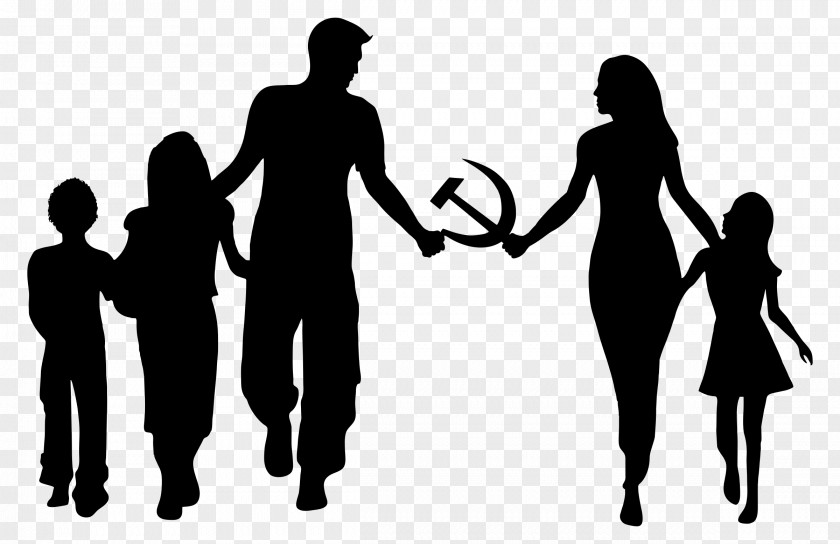 Hammer And Sickle Family Silhouette Child PNG