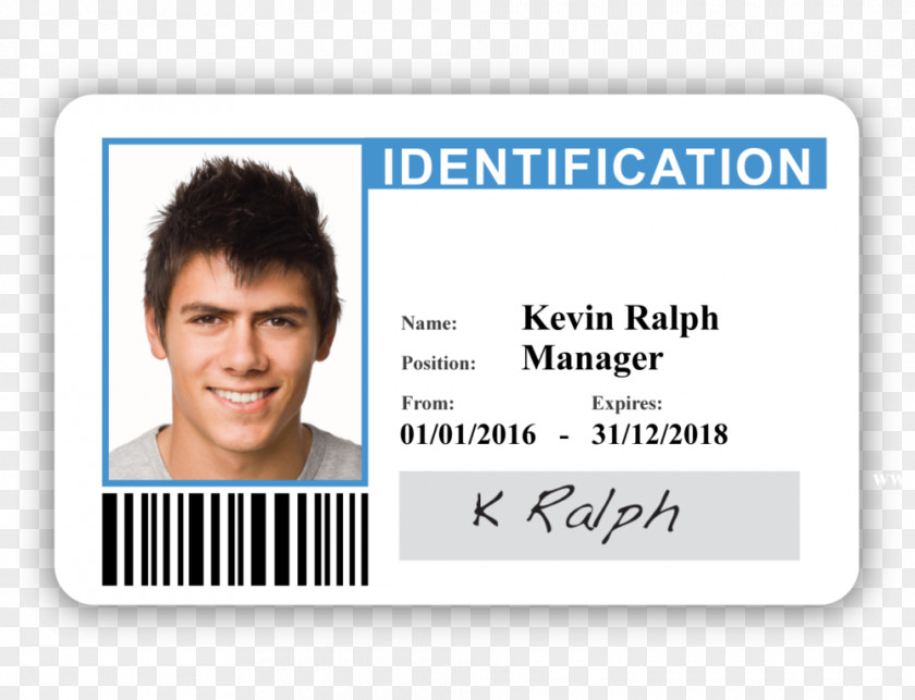Identification Card Identity Document Photo Student Printer PNG
