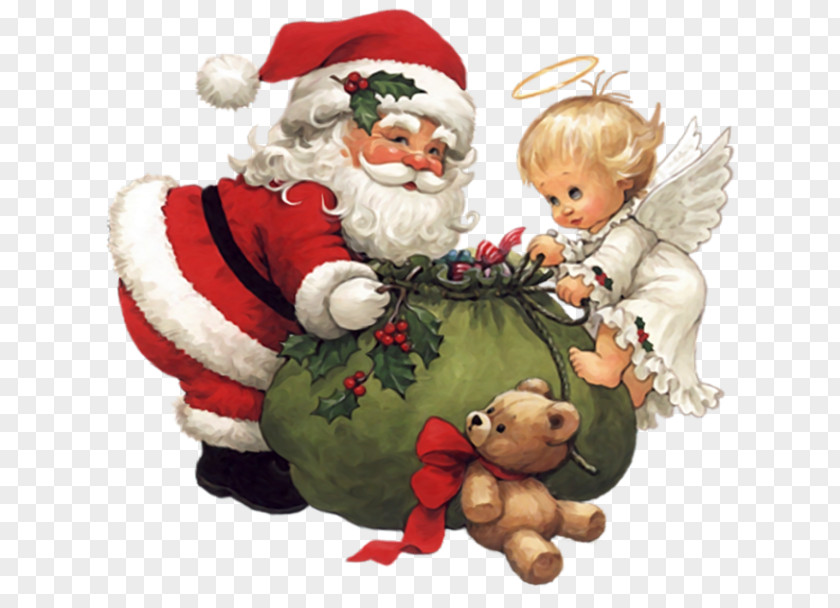 Santa Claus Christmas Angel Secret Clip Art PNG