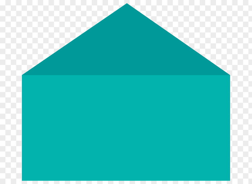 Envelope Teal Green Turquoise Triangle PNG
