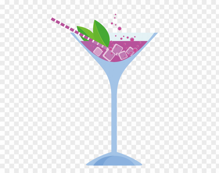 Flat Cocktail Vector Material Martini Wine Glass PNG