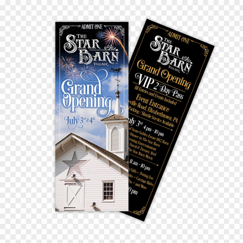 Grand Openning The Star Barn Itsourtree.com Ticket Advertising PNG