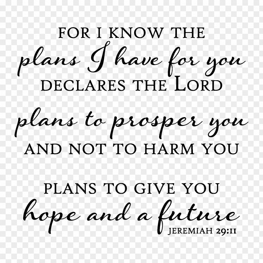 Bible Verses YouTube Wall Decal For I Know The Plans Have You Future PNG