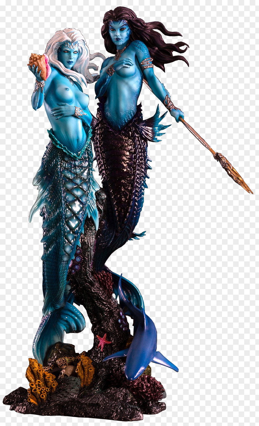 Mermaid Statue Figurine Bust PNG