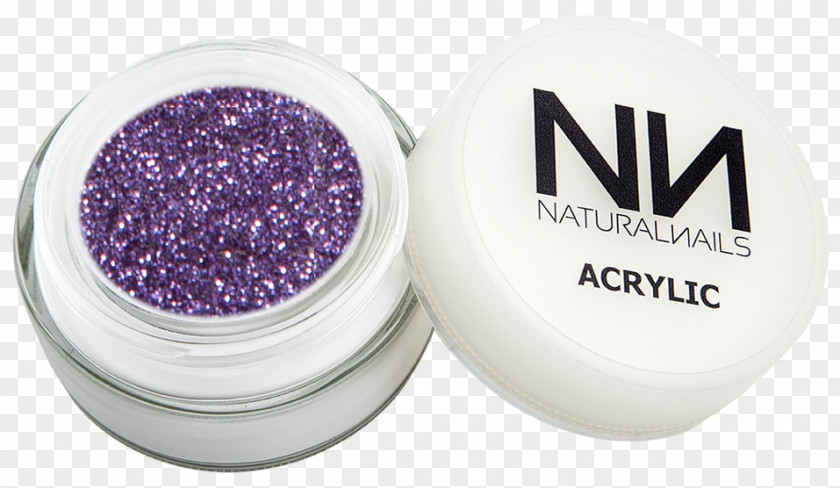 Natural Nails Cosmetics Purple Glitter Eye Powder PNG