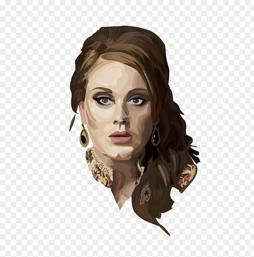 Adele Eyebrow Hair Coloring Cheek Chin PNG