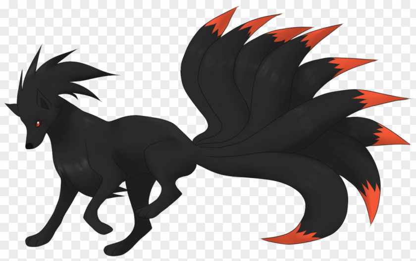 Dark Art Ninetales Pokemon Black & White Nine-tailed Fox Pokémon X And Y PNG