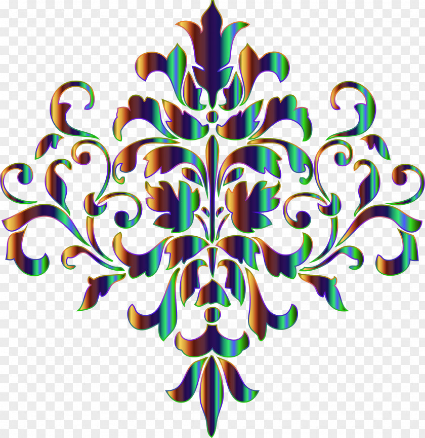 Floral Design Damask Pattern PNG
