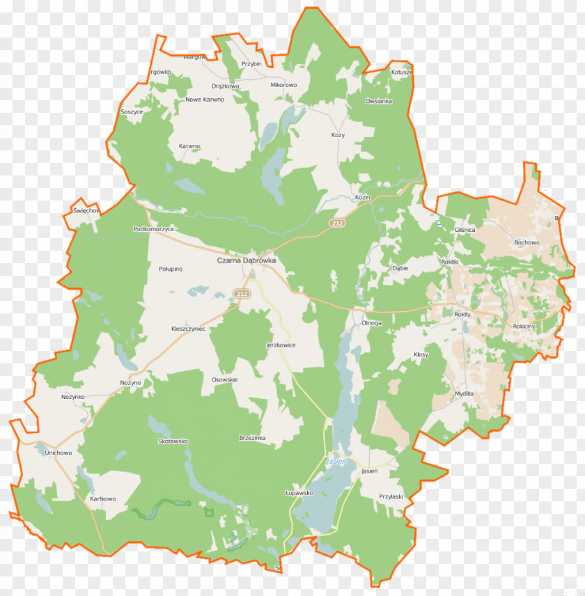 Map Czarna Dąbrówka Dąbrówka, Bytów County Jasień, Pomeranian Voivodeship Rokiciny, Gmina PNG