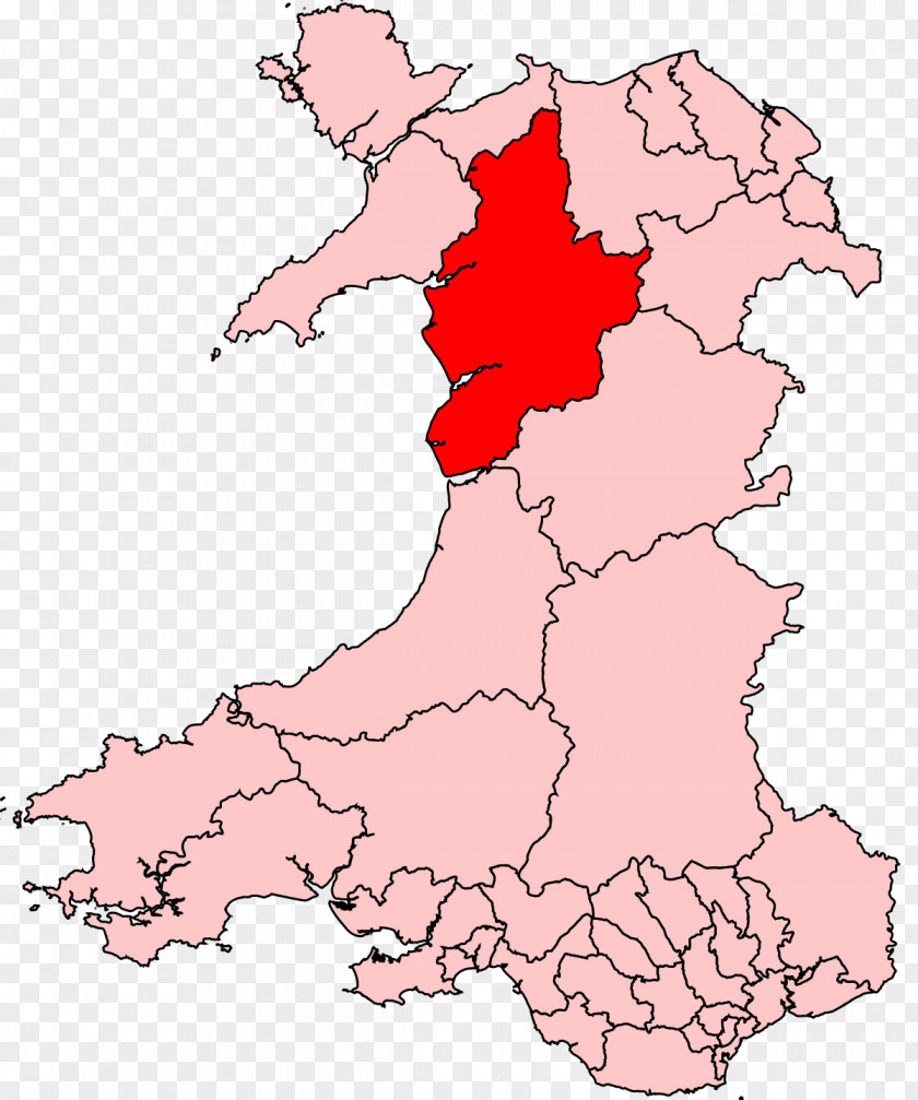 Map Meirionnydd Nant Conwy Caernarfon Rhondda Electoral District PNG