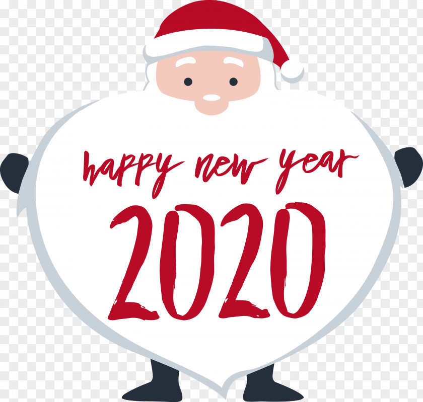 2020 Christmas Santa Happy New Year PNG