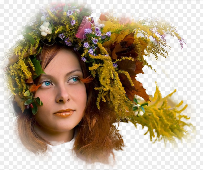 Feather Boa Hippie Flower Crown PNG