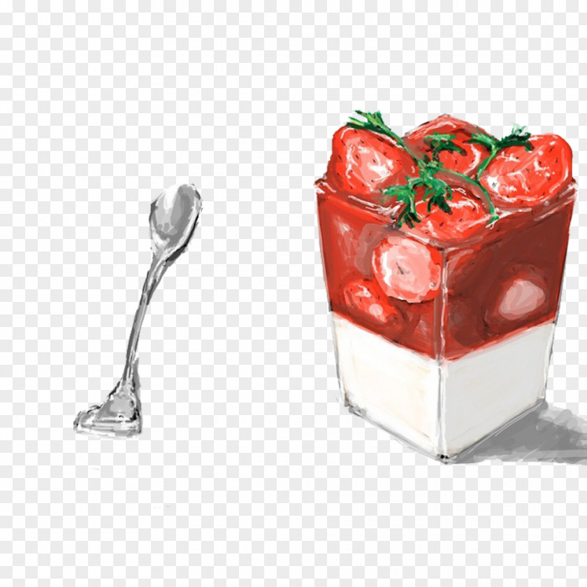 Strawberry Ice Cream Breakfast Dessert Food PNG