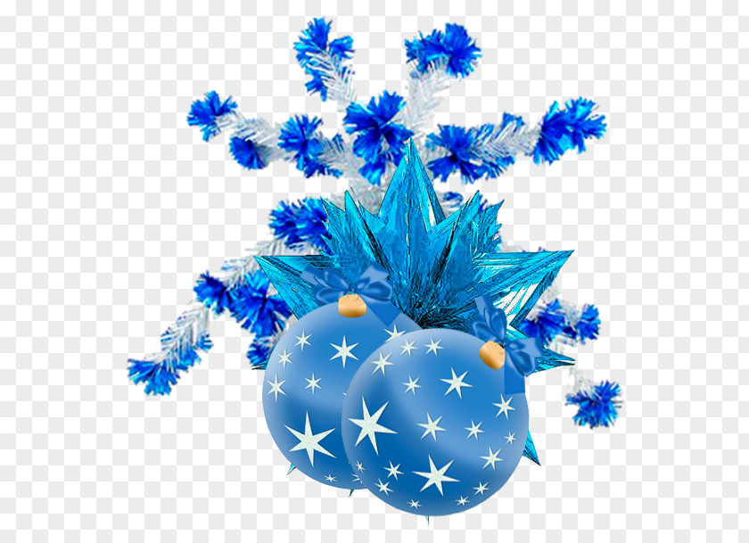 Blue Christmas Bombka Clip Art PNG