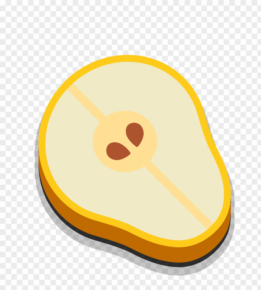 Cartoon Pear Cross-section PNG