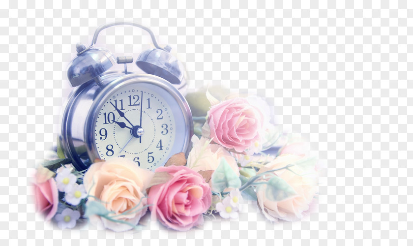 Clock Desktop Wallpaper Floral Flower Rose PNG