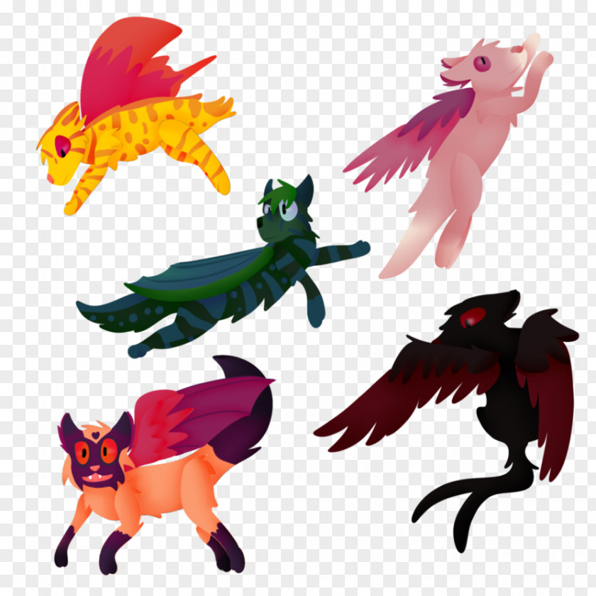 Flying Cat Legendary Creature Clip Art PNG