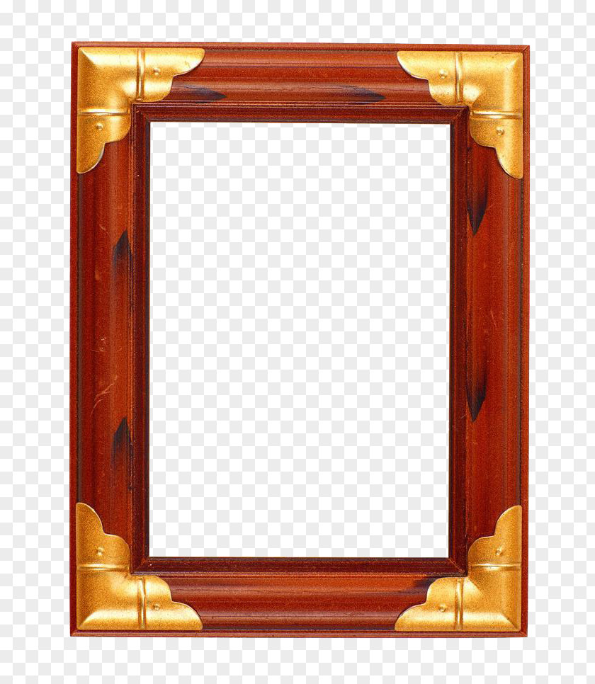 Metal Edge Wooden Frames Picture Frame Wood PNG