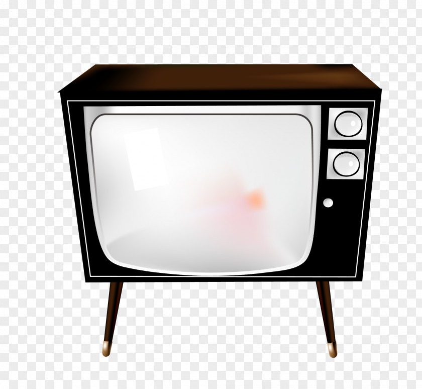 Black Vintage Home TV Television Consumer Electronics Icon PNG