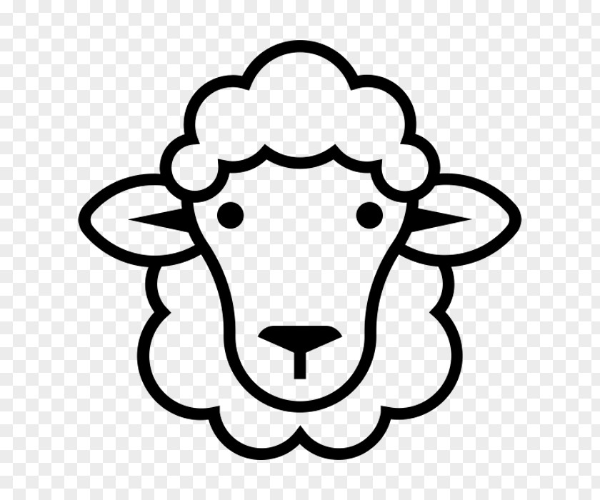 Blackandwhite Snout Head Line Art Nose Coloring Book Sheep PNG