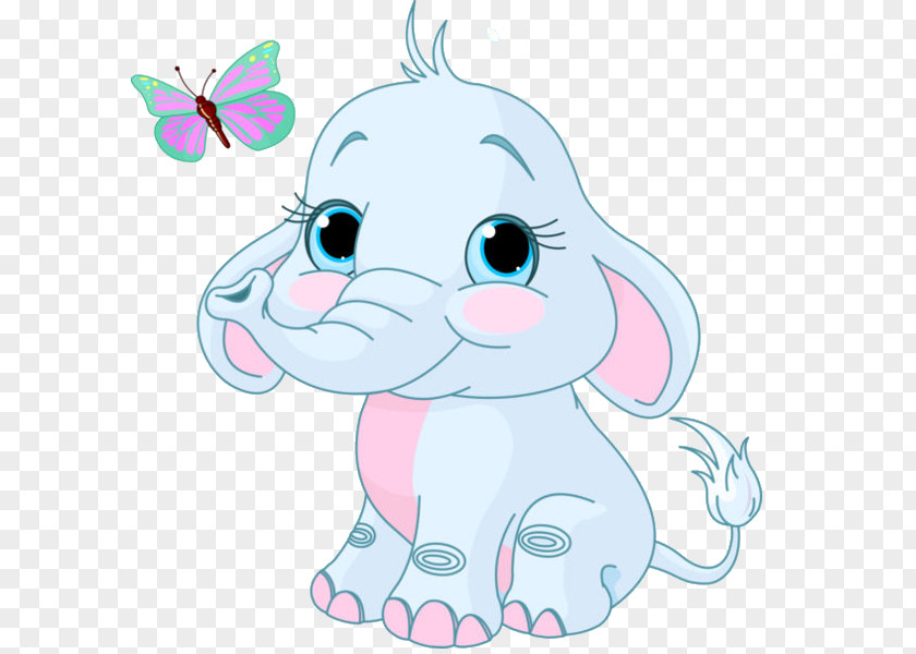 Cute Elephant Drawing Child Clip Art PNG