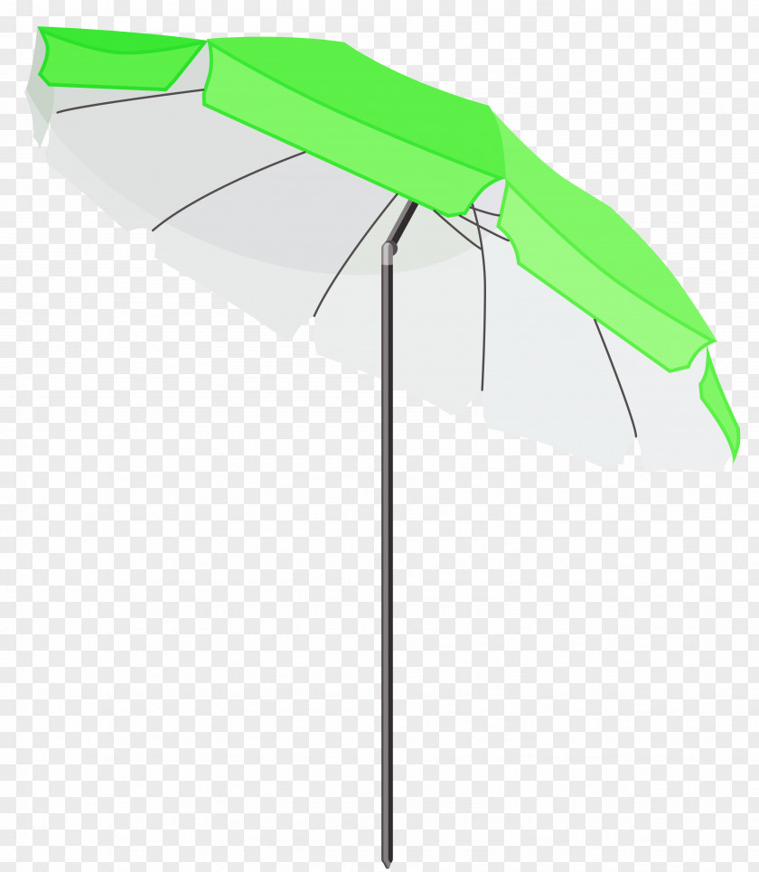 Green Beach Umbrella Clipart Leaf Pattern PNG