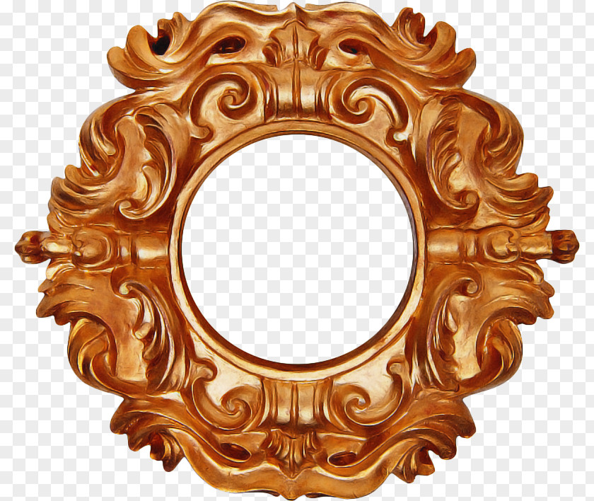 Metal Picture Frame Gold Background PNG