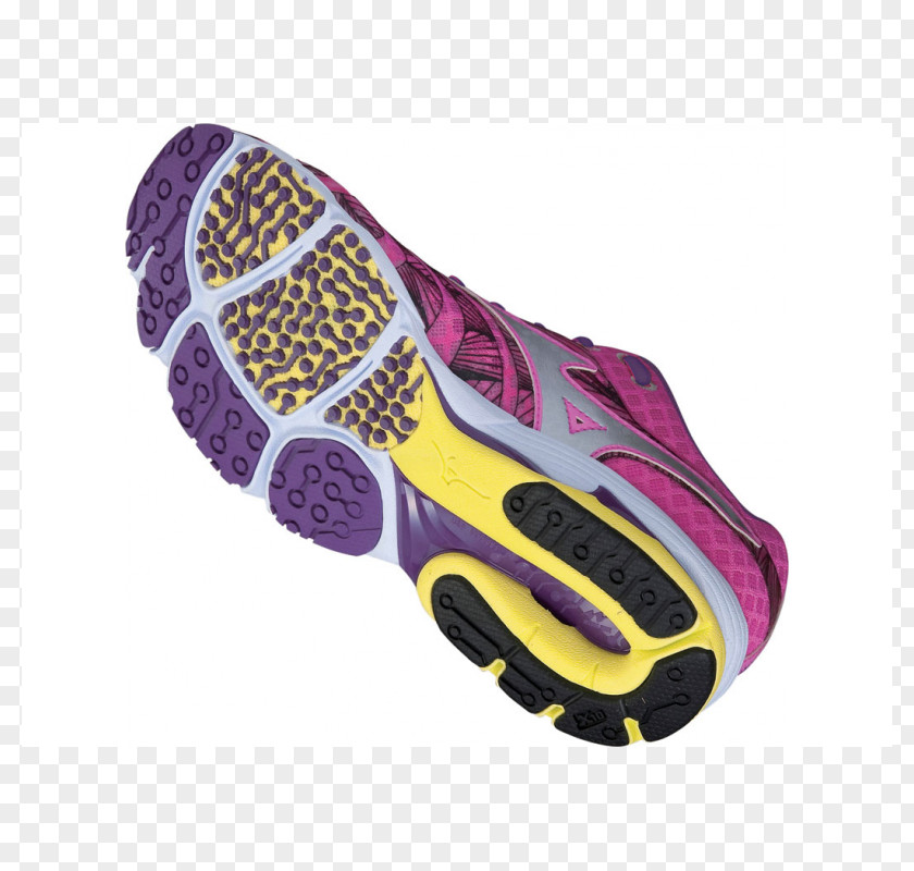 Purple Wave Mizuno Corporation Shoe Sneakers Running Sports PNG