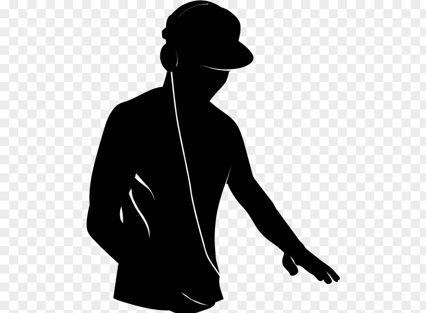 Silhouette Disc Jockey DJ Mixer Clip Art PNG