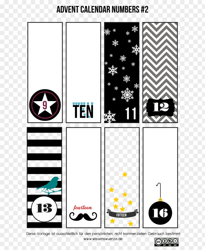 Christmas Advent Calendars Number PNG