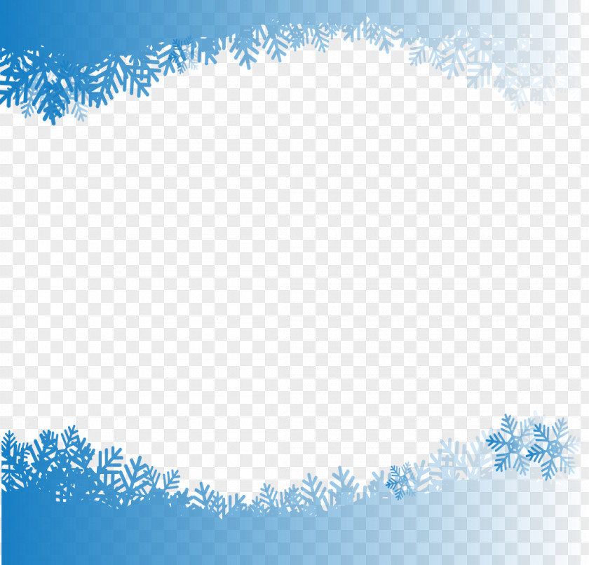 Vector Hand-painted Snowflake Border Computer File PNG