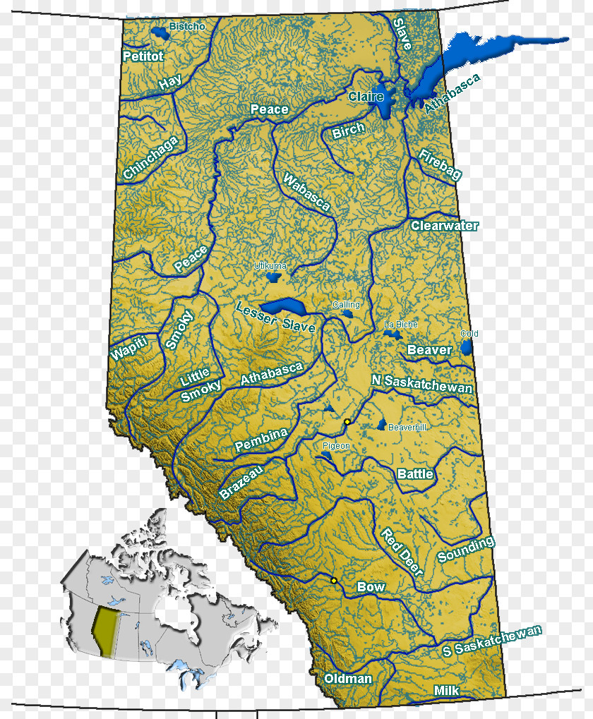 Bay Lesser Slave Lake Athabasca River Pembina Clearwater Bistcho PNG