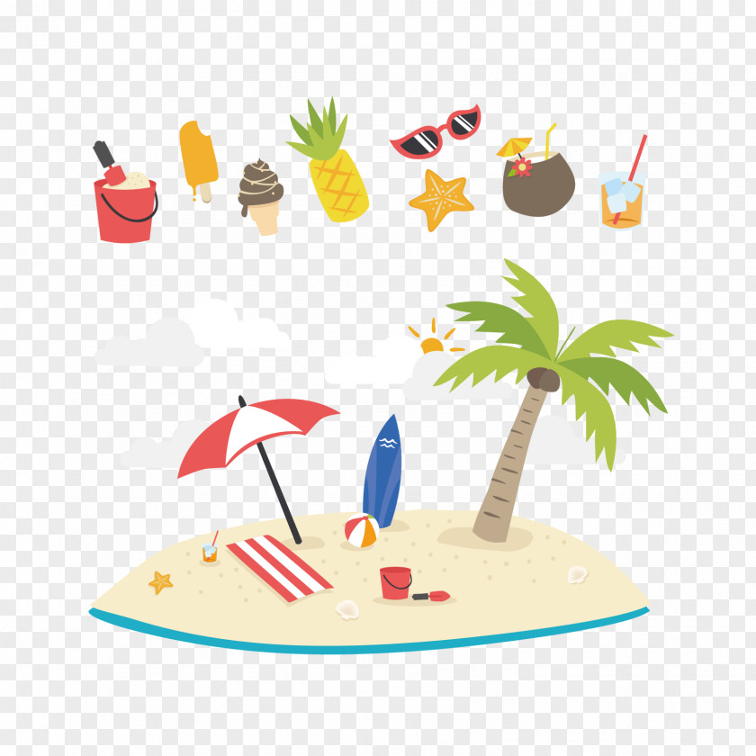 Beach Theme Vacation Staycation Summer PNG